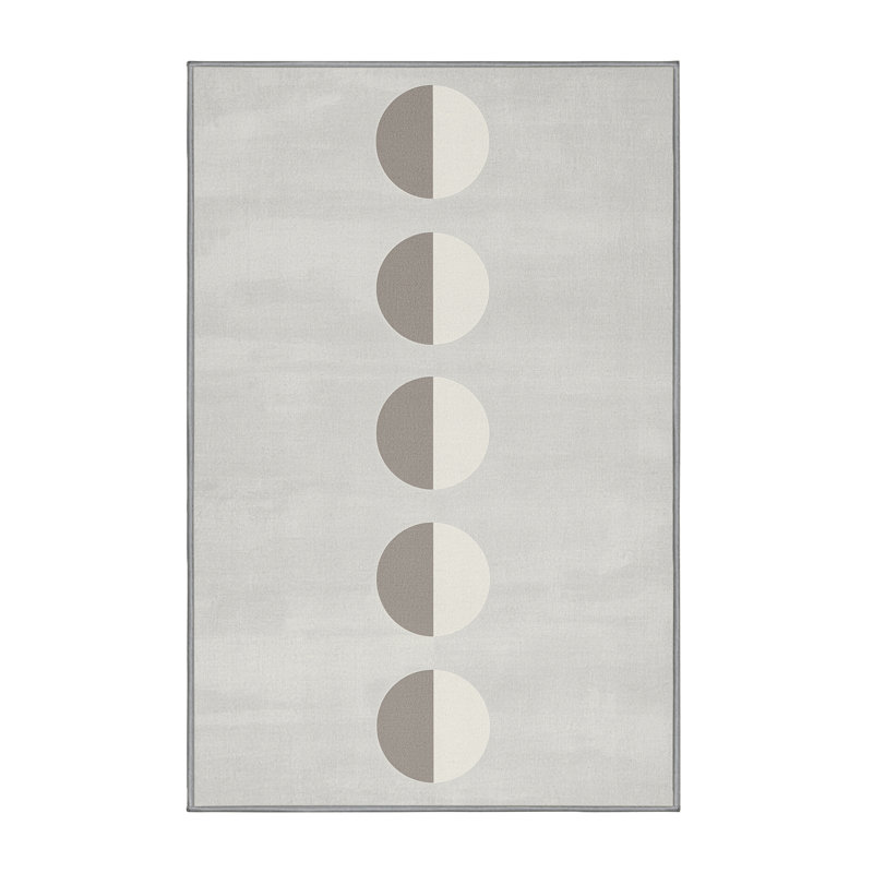 Tapis gris moderne et contemporain lavable à la machine Collingswood, 4 x 2