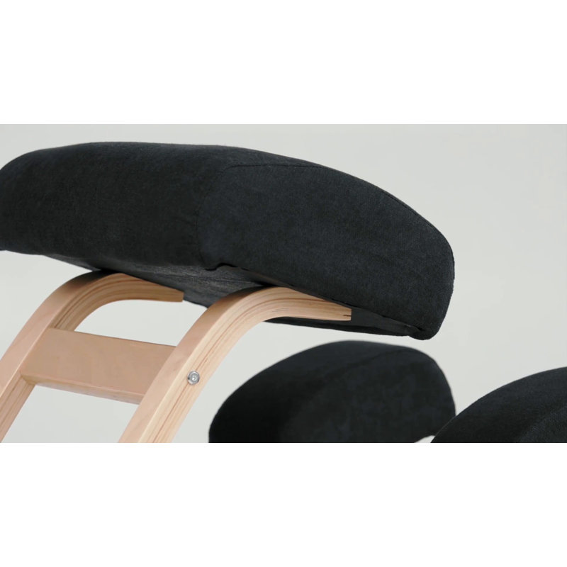 ErgoFlex Black Kneeling Office Chair with Durable Cushion Support