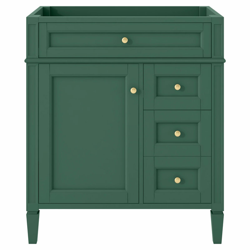 Armoire de rangement de salle de bain avec 2 tiroirs et un tiroir basculant, Vert
