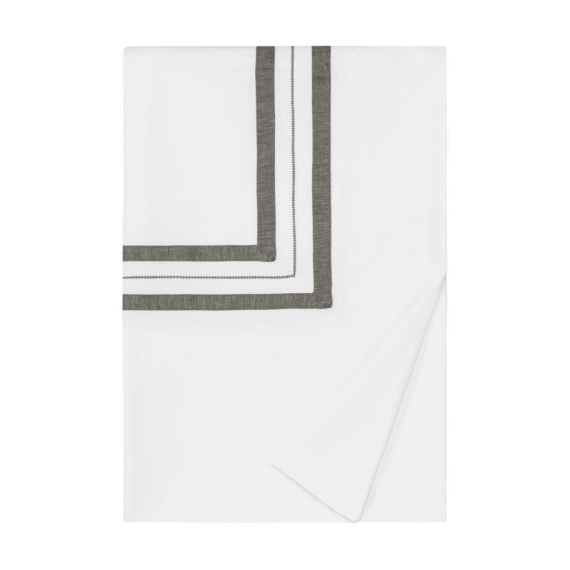 Malibu Duvet Cover, Full / Double Duvet Cover, White/Steel Gray