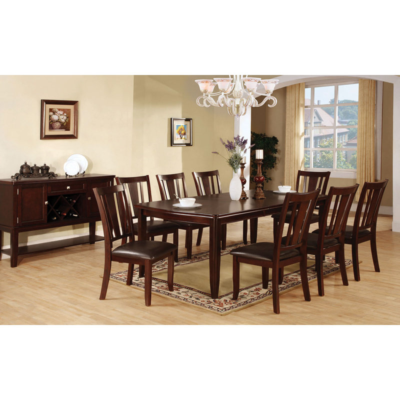 78" W Transitional Dining Table, Espresso