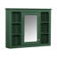 Armoire à pharmacie de 35 po x 27,5 po, armoire de rangement murale pour salle de bain, armoire de salle de bain moderne avec miroir, armoire à miroir avec 6 tablettes ouvertes (meuble-lavabo non inclus)-378028756