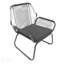 Fauteuil d'extérieur en rotin tissé durable avec coussins résistants à l'eau et structure en acier pour un décor moderne dans la cour arrière