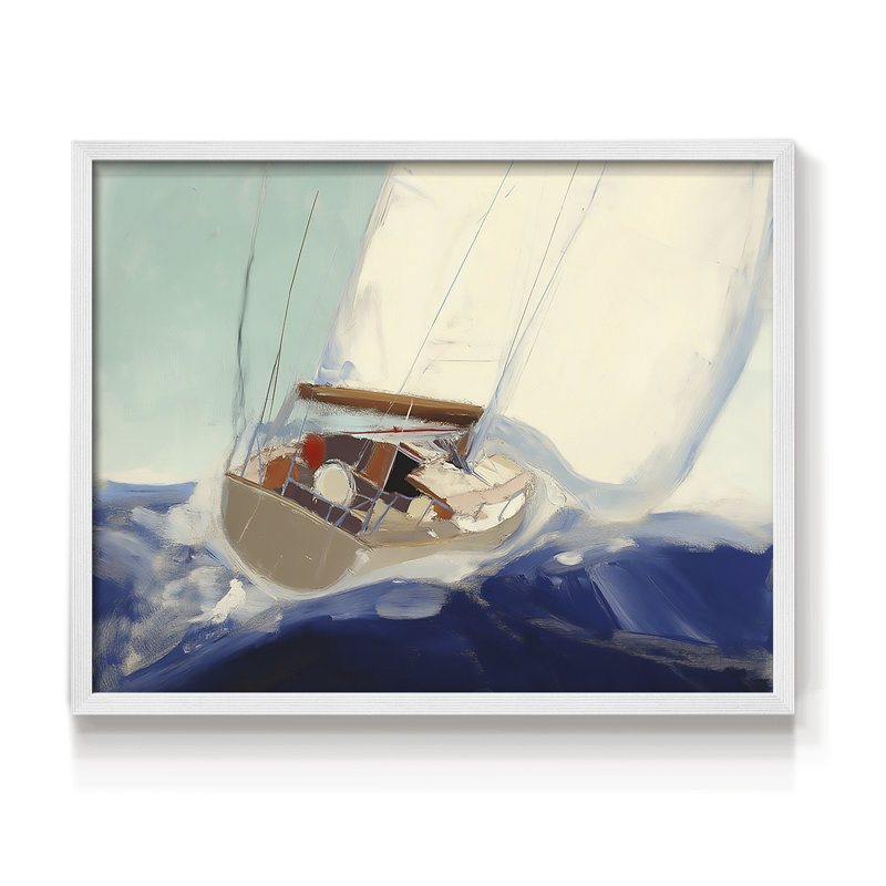 Série nautique-XL - impression encadrée - réarmable, 22" H x 28" W, Blanc