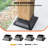 Sumiah Powder-Coated Steel Post Base