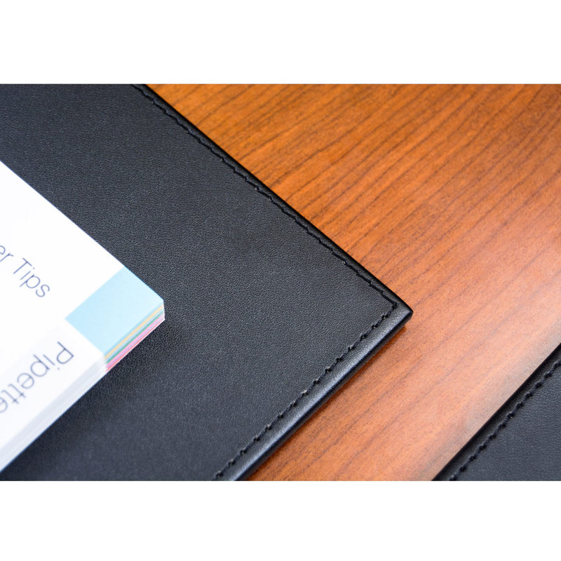 Raglin Faux Leather Desk Pad, Black