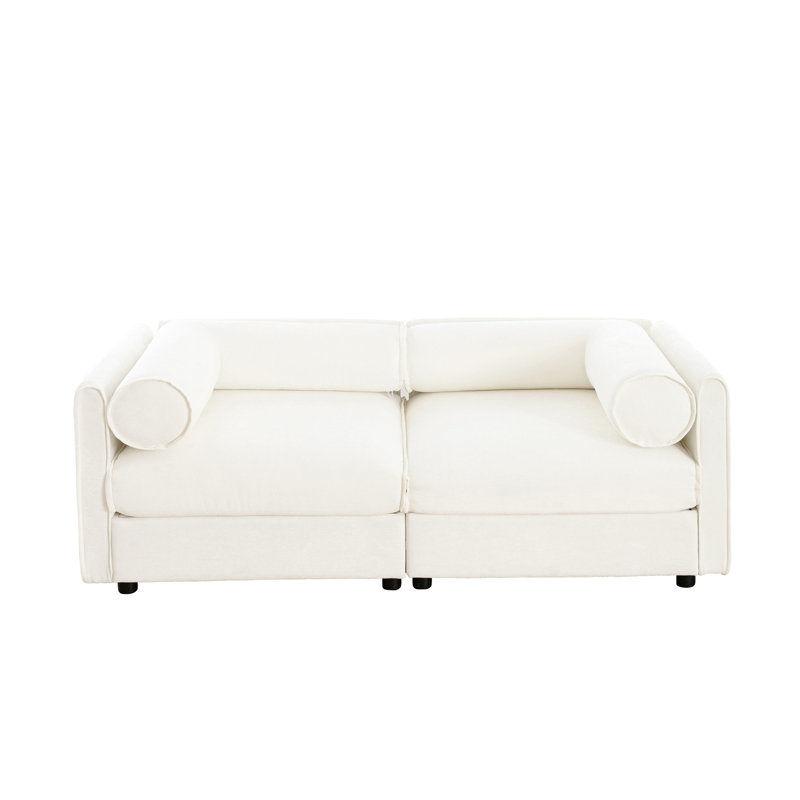 2 With Chenille Fabric, Storage Seat For Convenience, Modern Cover, Space Organization,, Blanc