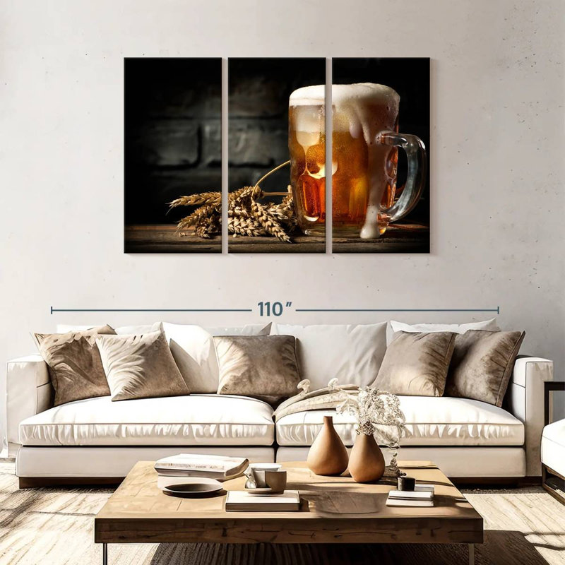 Yarlin Foamy Beer, 48" H x 74" W
