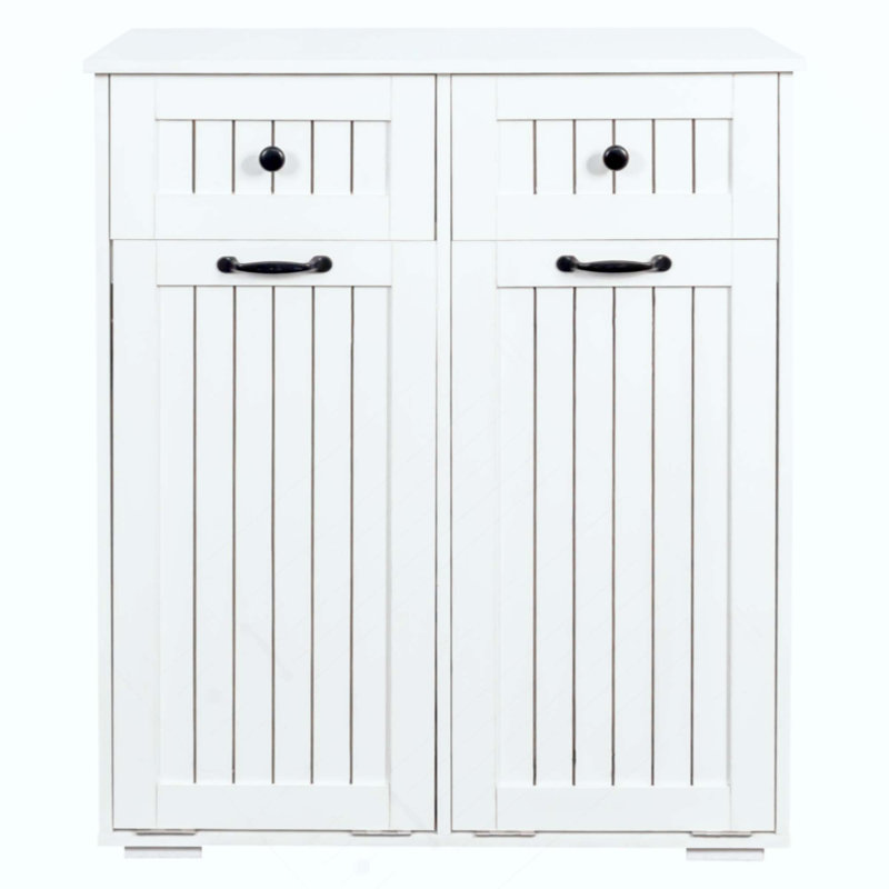 Laundry Cabinet ,With 2 Removable Laundry Basket  And 2 Drawers