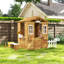 Maisonnette d'extérieur pour enfants avec portes en bois et boîte aux lettres, maison de jeu pour enfants de 3 à 6 ans, bois naturel