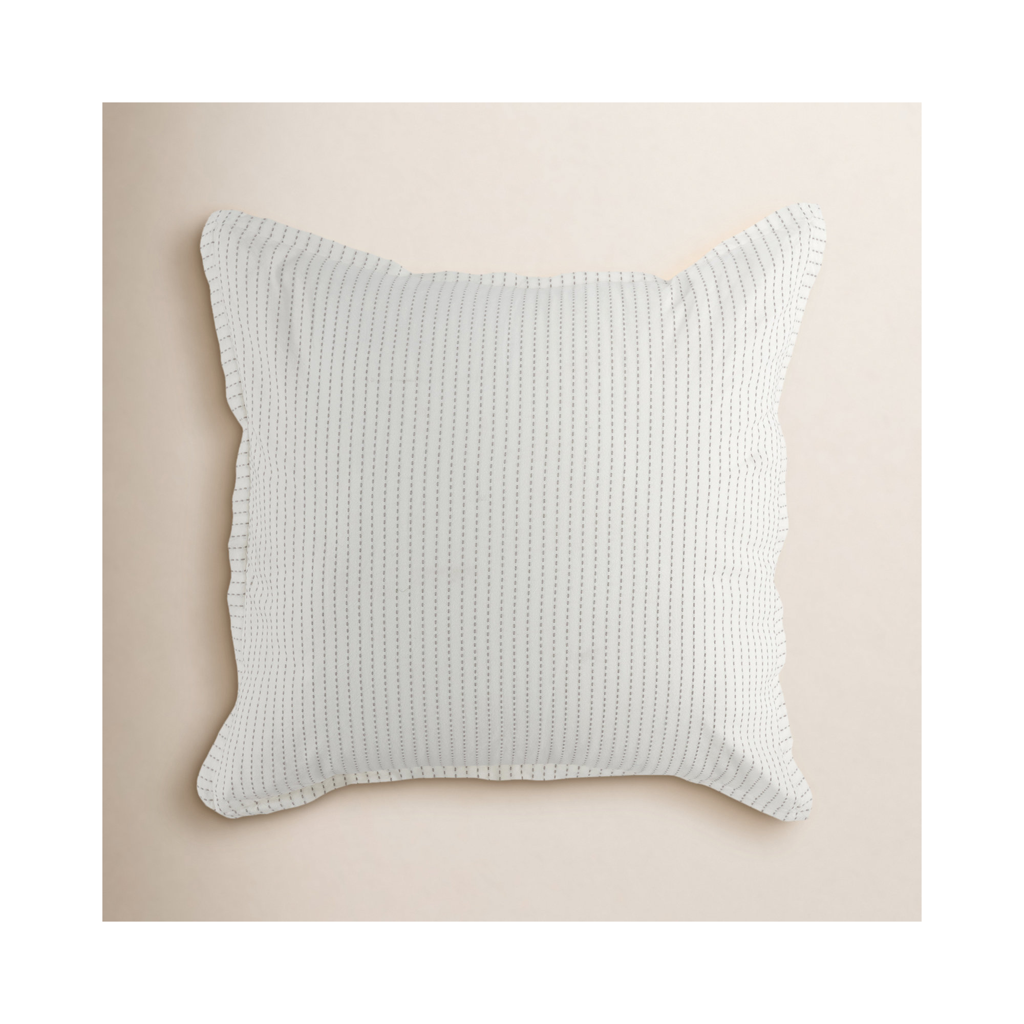 Burrowes Cotton Sham Set, Euro, Ivory