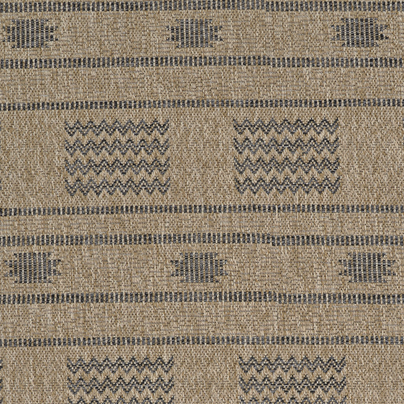 Tapis intérieur / extérieur gris anthracite Joleigha, Rond 7 pi 10 po