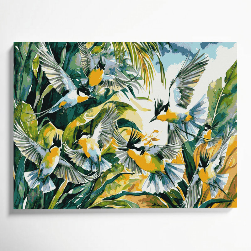 Art mural sur toile vert, H 11 po x l 14 po