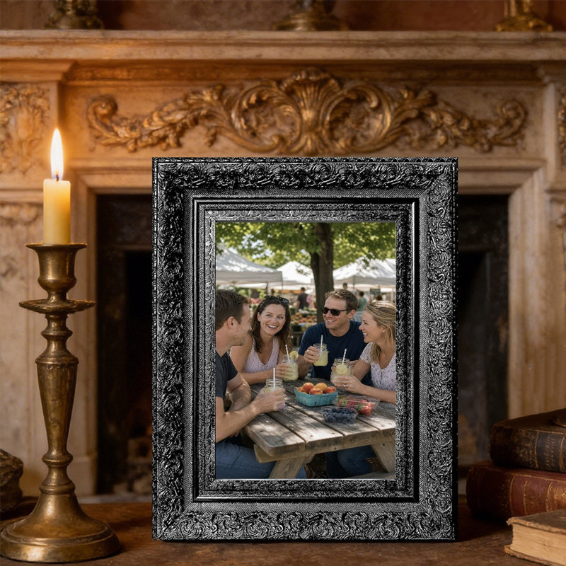 Cadre photo mural 11 pièces x 11 po 11 po pour décoration de bureau, Black, 1, 11" W x 14" H