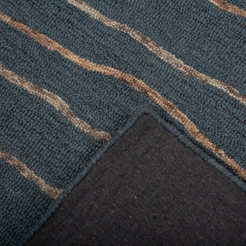 Tapis 100% laine touffeté à la main, Rectangle 5 pi x 7 pi 6 po