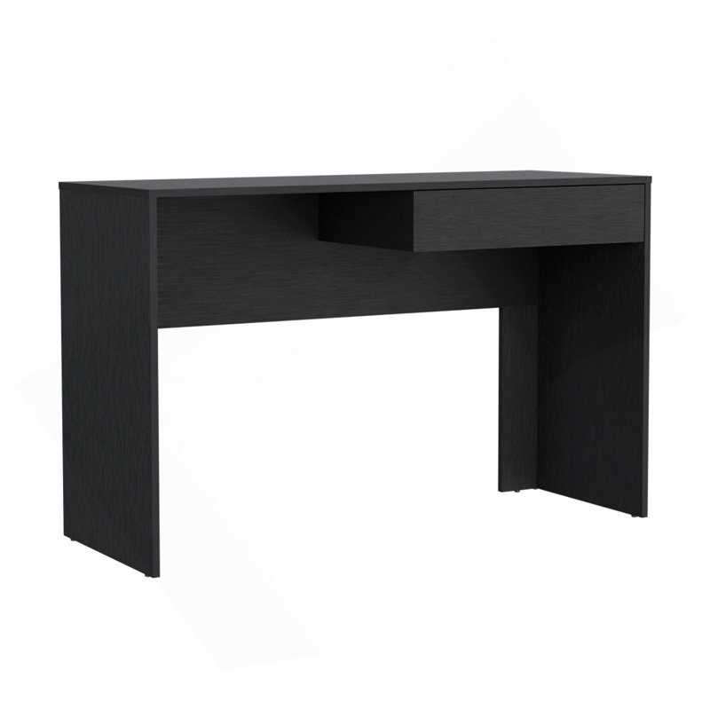 Writing Computer Desk With One Drawer, Black