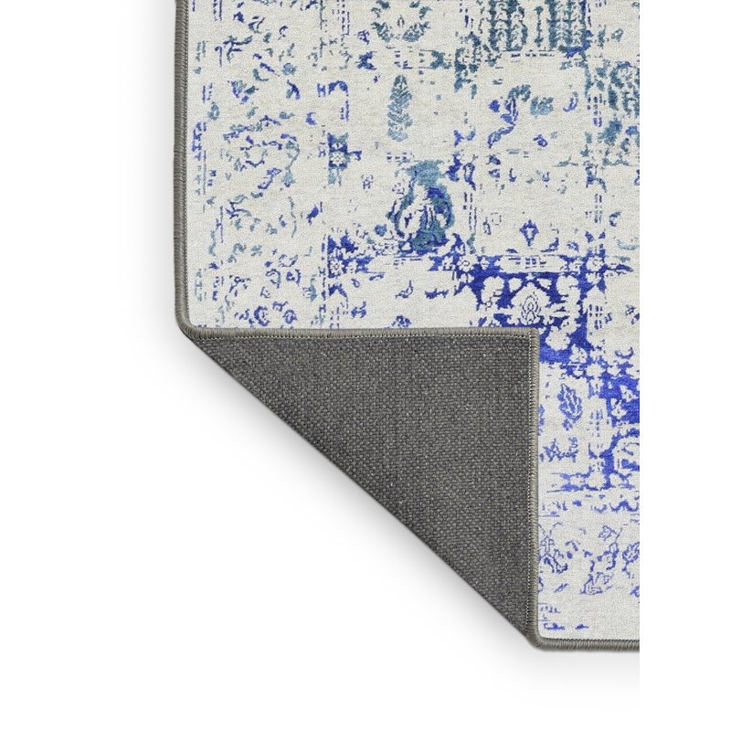 Tapis oriental beige / bleu, Rectangle 3 pi x 5 pi