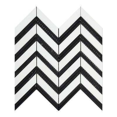 Herringbone Polished Marble Tile