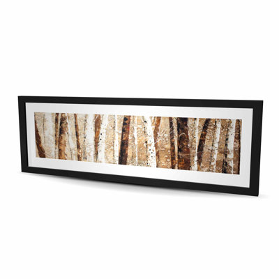 Tree Trunks - Framed Matted Print for Home Office Decor