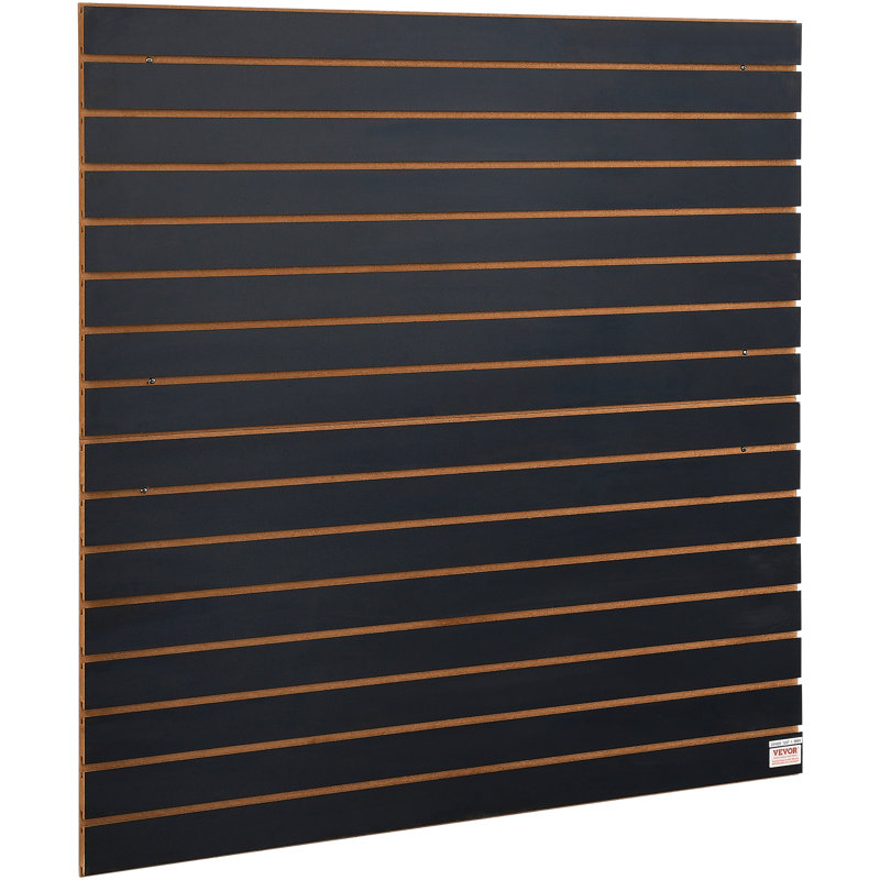 Panneaux muraux à lattes, 122 cm x 61 cm, noirs, pour garage (lot de 2 panneaux), panneaux de rangement muraux robustes pour magasin, garage et rangement d'articles de loisirs créatifs.
