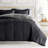 7-Piece Reversible Bedding Bundle - Solid Comforter and Patterned Sheet Set-99311801-99311806