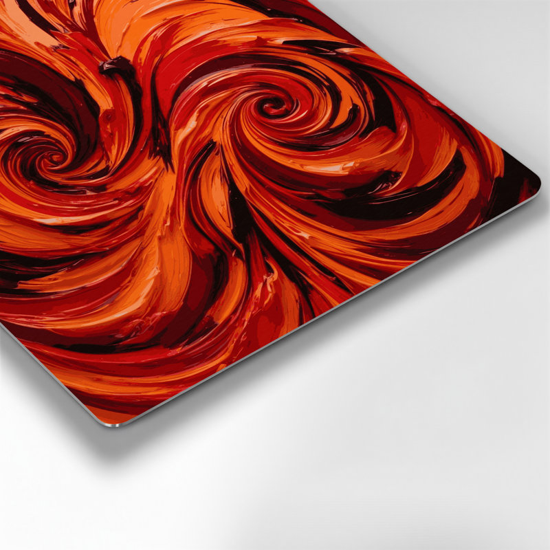 Abstrait art figuratif 72 métal rouge, H 12 po x l 12 po