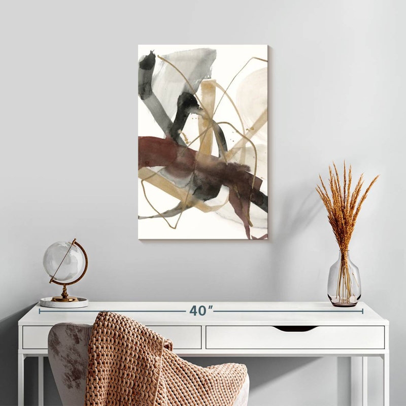 Avery Burgundy Interjection I, 24" H x 16" W