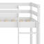 Lit superposé simple au-dessus d'un lit simple en bois avec échelle et garde-corps