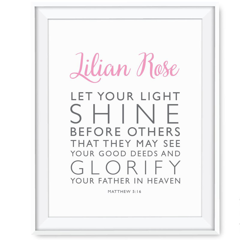 «Let Your Light Shine», impression papier personnalisée, Oui