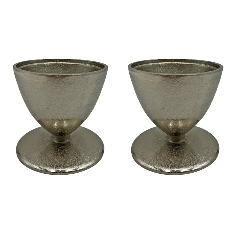 Chandelle conique en aluminium, H 4 po x l 4 po x P 4 po, Argent