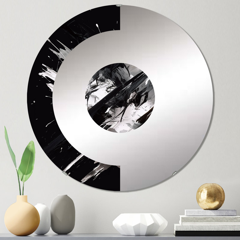Ancasta - Miroir mural demi-cercle, 23,6 po x 23,6 po