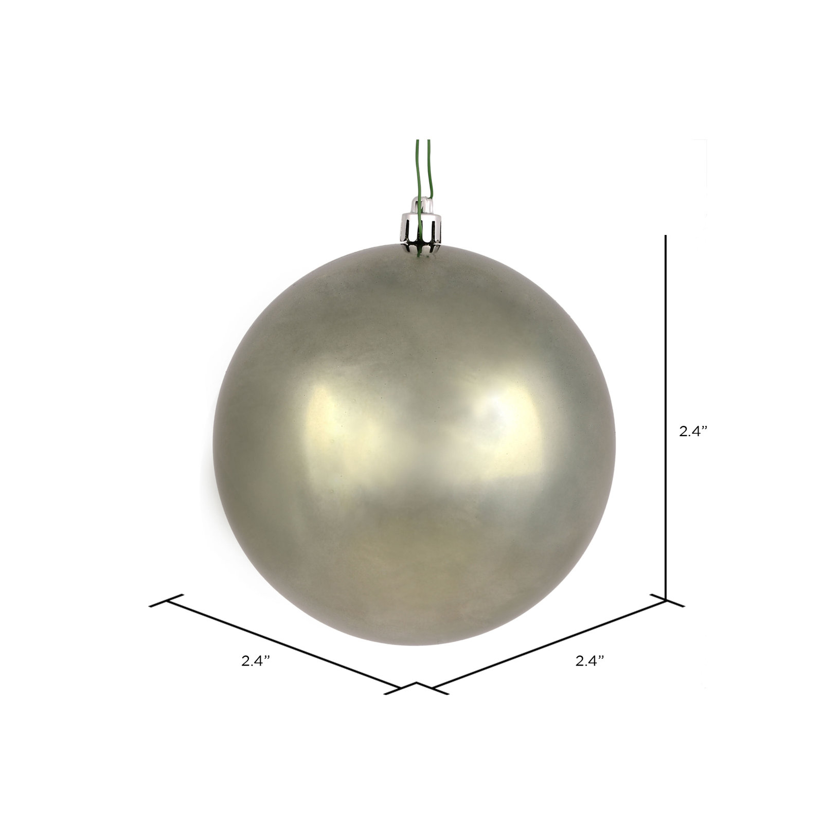 Three Posts™ 2" Shatterproof Bauble, Wrought Iron Shiny