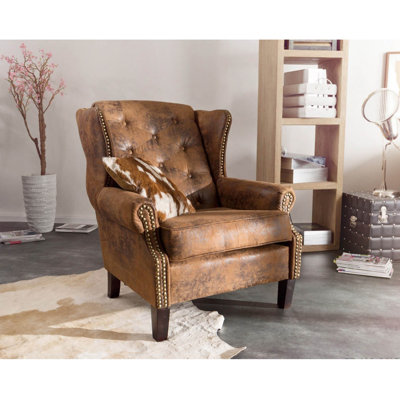 Oakside Faux Leather Wingback Chair