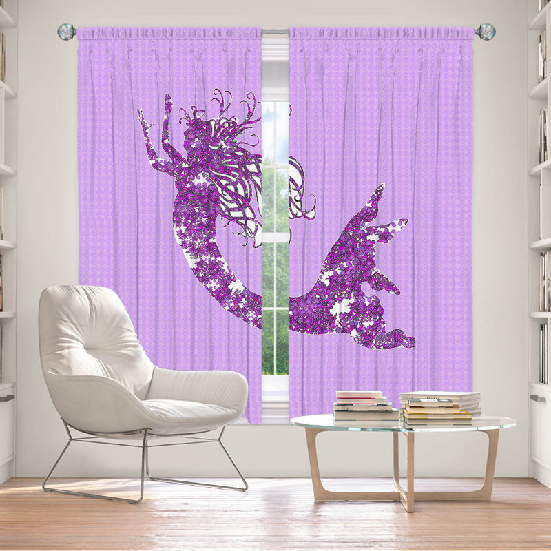 Paire de rideaux obscurcissant en polyester Rossy, Mauve / Violet, L 40 po x L 82 po