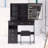 Vanity Table with Sliding LED Mirror, Power Outlet, and Stool-461965887