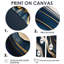 Abstrait géométrique vagues bleues et dorées II - décoration murale moderne bleue 2 pièces-1140033982-1140033979-1140033975