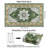 Machine Washable Non-Slip Green Oriental Area Rug-1683931767