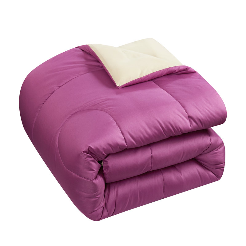 7pc Comforter Sets Polyester Comforter, Full/Double Comforter + 4 Pillow Cases, Purple