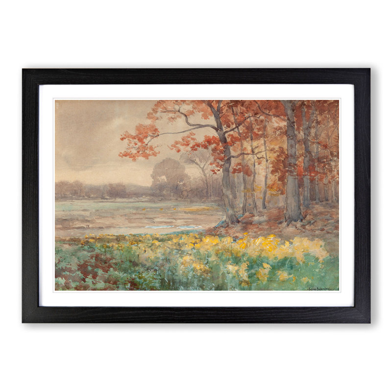 Landscape by Julian Onderdonk - Picture Frame Painting, 27cm H x 36cm W x 2cm D, Black Framed
