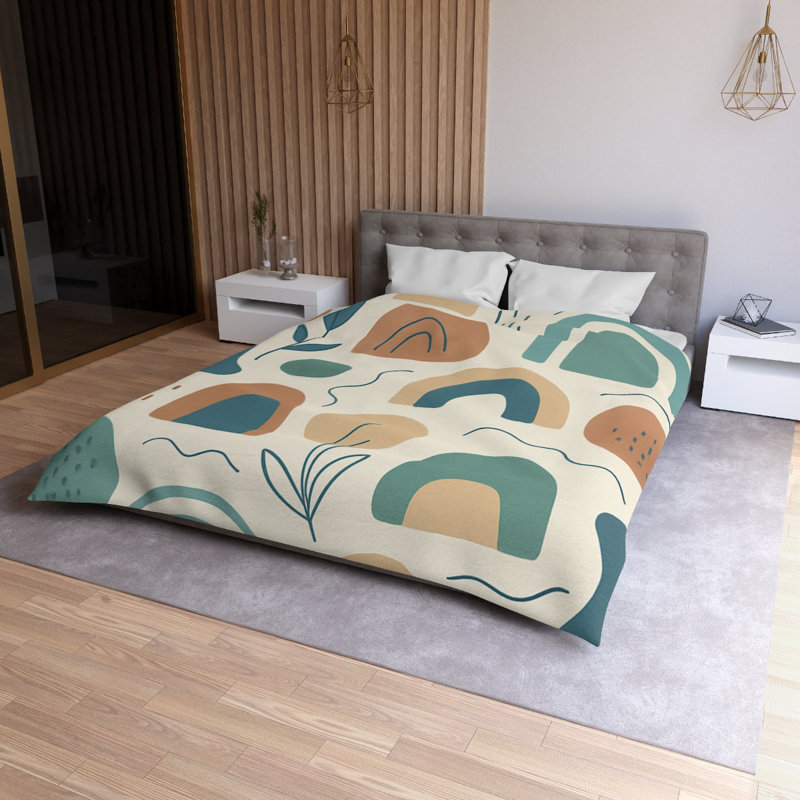  Duvet Covers No 1 Single Piece, Queen Duvet Cover, White/Brown