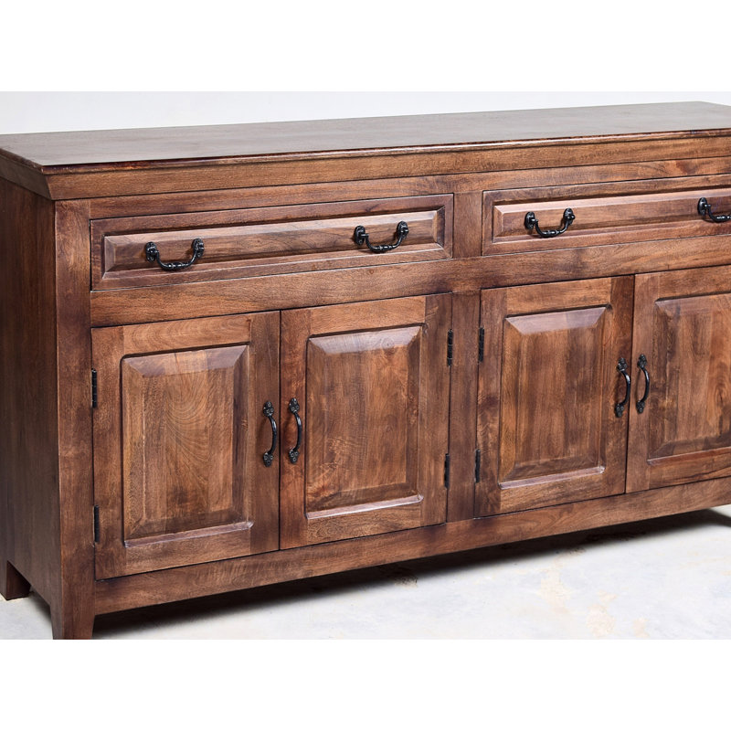 Jamya 69" Solid Wood Sideboard Buffet Walnut Finish, Storage Cabinet  , Walnut