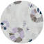 Shibori Cowhide Floral Area Rug in Brown/Gray/White-695030157