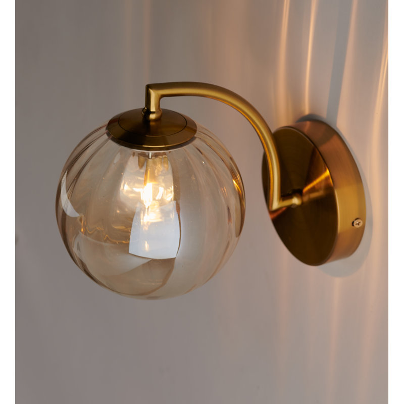 Andrek Glass Globe Wall Sconce