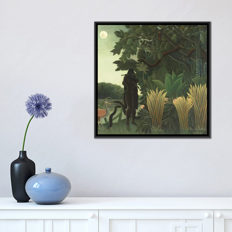 Le charme de serpent-la charmeuse de serpents, 1907, reproduction d’art sur toile tendue, H 18 po x l 18 po x P 1,5 po