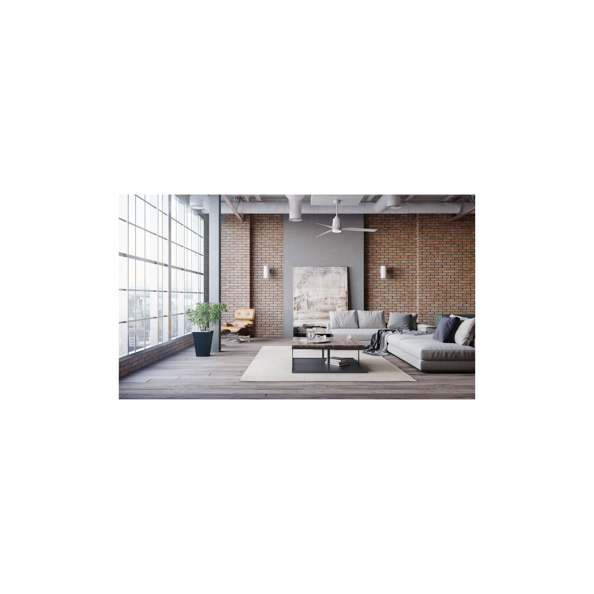 Bixby 60'' 3 Blade Ceiling Fan with Light Kit, White