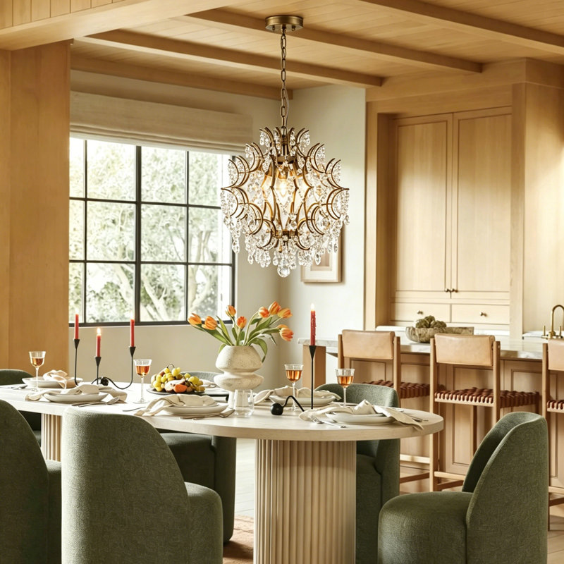 Elonso 3 - Light Dimmable Crystal Chandelier