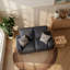 Causeuse moderne en tissu 58,3 po avec coussin-1201270829