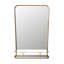 Boogie Rectangle Brass Beveled Wall Mirror-59369780