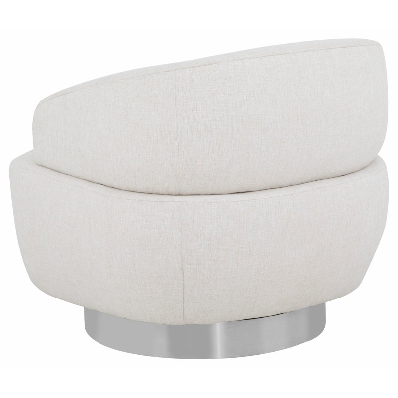 Jasper Swivel Chair, 1183 Dove, Nickel Metal