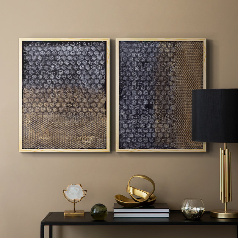 Imprimé «Speckled Matter III» - reproduction encadrée de qualité supérieure - prête à être accrochée - aucun clou requis - aucun clou requis